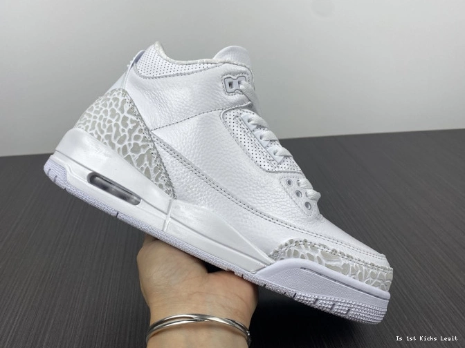 429487-111 'Triple Jordan PS White' Air Retro 3 0808